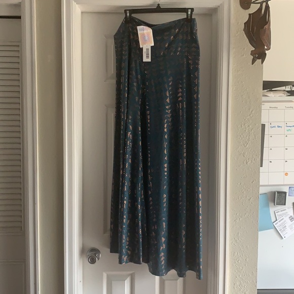 Lularoe Teal Maxi Skirt - Picture 2 of 4